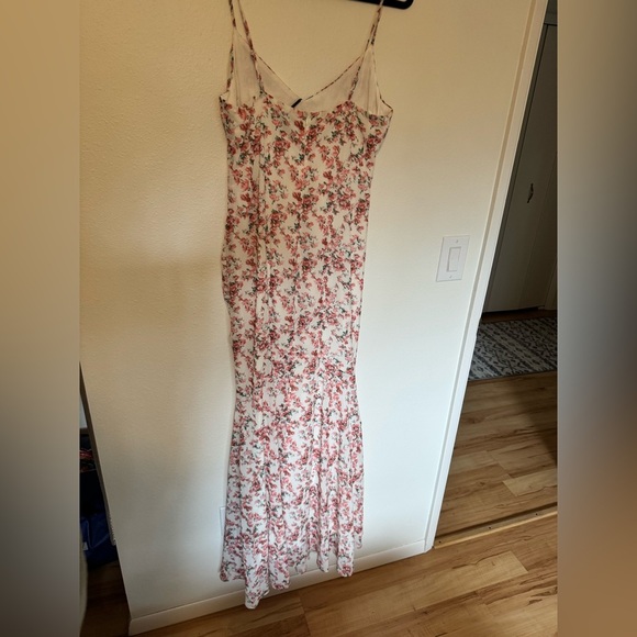 NEW Hello Molly Finding Faith Maxi Dress Floral Slit White Red Size XL NWT - Picture 5 of 11